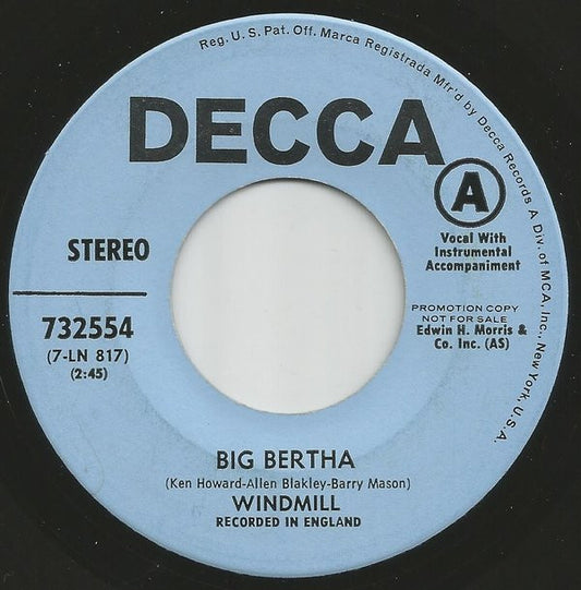 Windmill (2) : Big Bertha  (7", Promo)