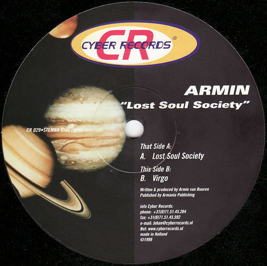 Armin van Buuren : Lost Soul Society (12")