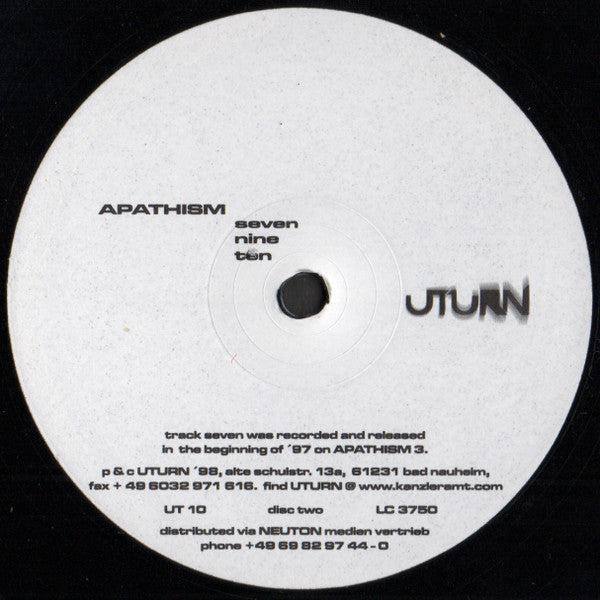 Apathism : One-Ten (2x12")