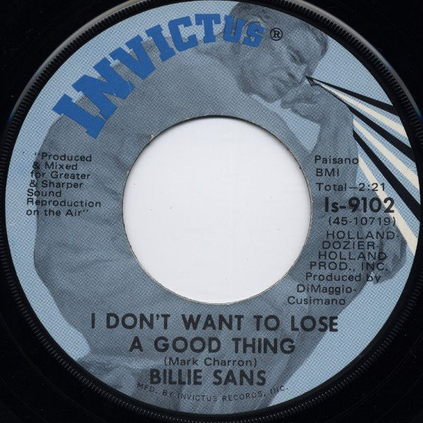 Billy Sans : Solo (7", Los)