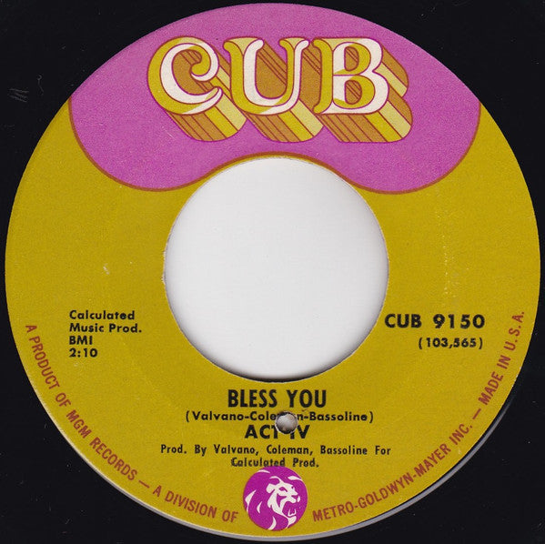 Act IV : Bless You (7")