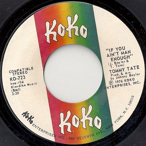 Tommy Tate : If You Ain't Man Enough / Revelations (7")