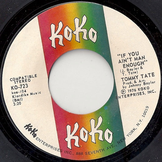 Tommy Tate : If You Ain't Man Enough / Revelations (7")