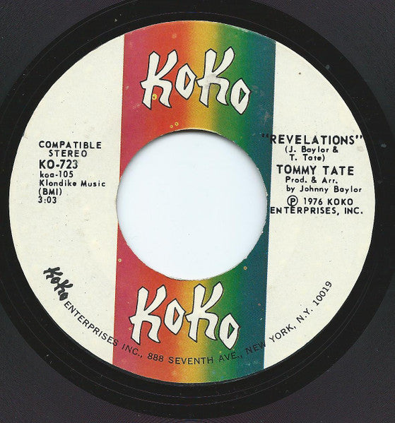 Tommy Tate : If You Ain't Man Enough / Revelations (7")