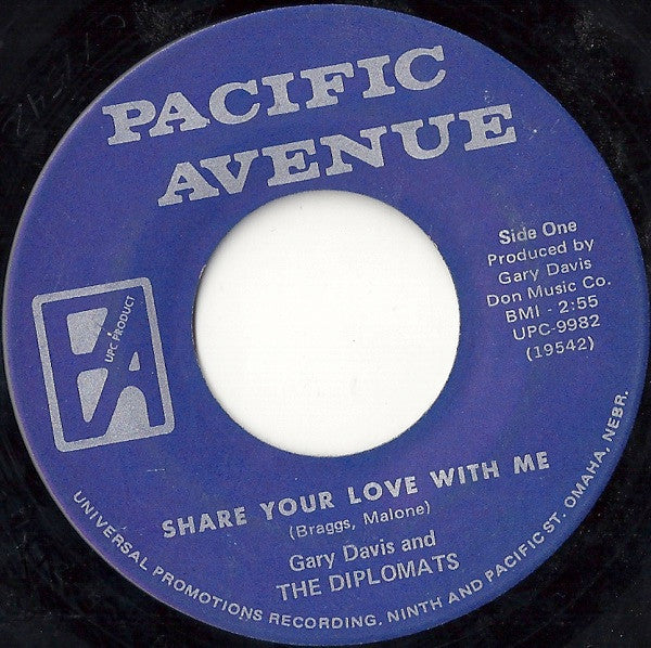 Gary Davis And The Diplomats : Share Your Love With Me (7")