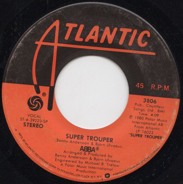 ABBA : Super Trouper / The Piper (7", Single, Spe)