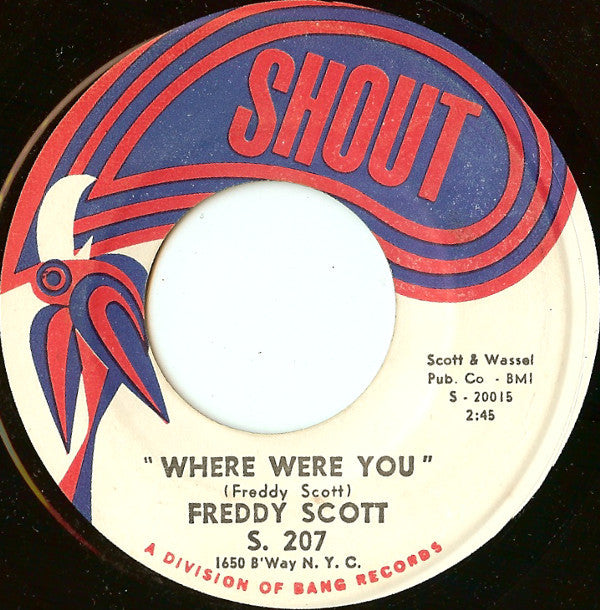 Freddy Scott* : Are You Lonely For Me / Where Were You (7")