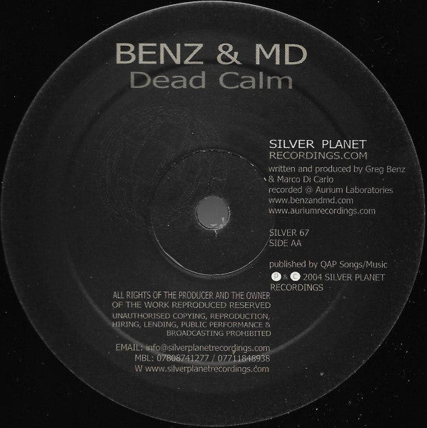 Benz & MD : Still Rain / Dead Calm (12")