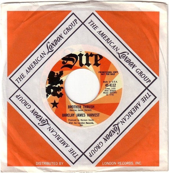 Barclay James Harvest : Brother Thrush / Poor Wages (7", Single, Promo)