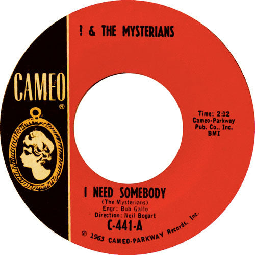 ? & The Mysterians : I Need Somebody (7", Single, Mono, Styrene, Ter)