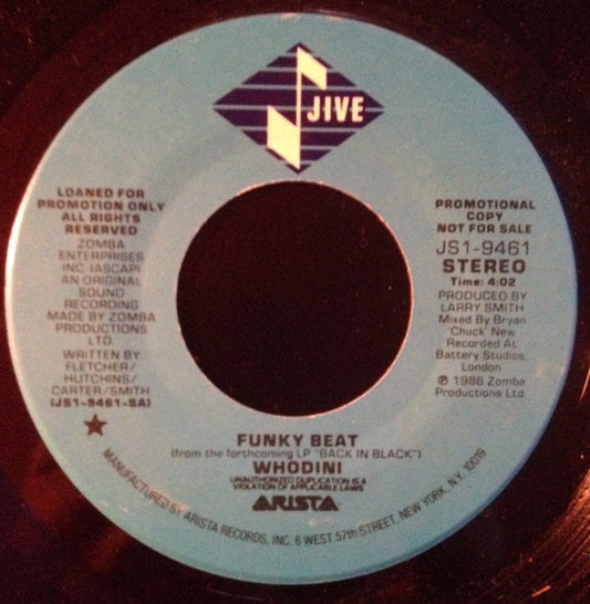 Whodini : Funky Beat (7", Promo)