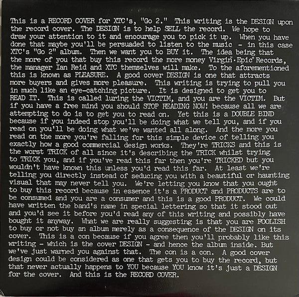 XTC : Go 2 (LP, Album, RE, Pit)