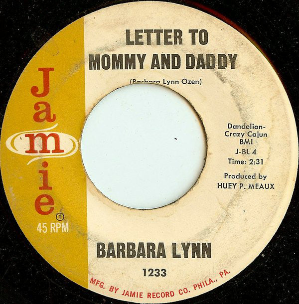 Barbara Lynn : Second Fiddle Girl (7", Single)