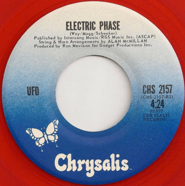 UFO (5) : Too Hot To Handle (7", Single, Red)