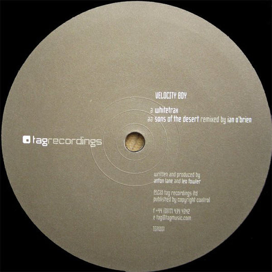 Velocity Boy : Whitetrax / Sons Of The Desert (12")