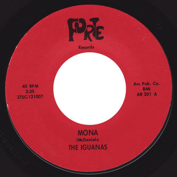 The Iguanas (3) : Mona (7", Single, Styrene)