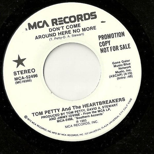 Tom Petty And The Heartbreakers : Don't Come Around Here No More (7", Single, Promo)