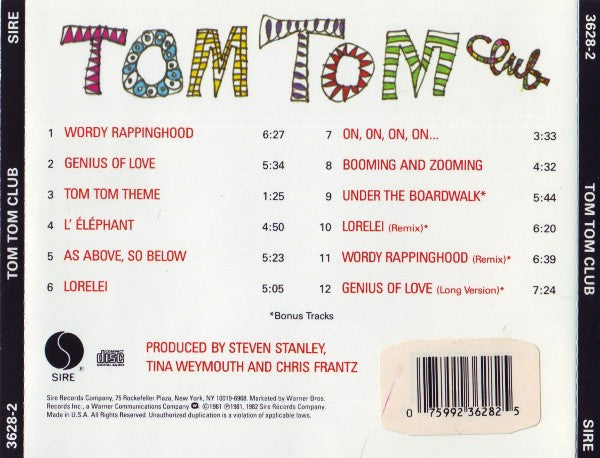 Tom Tom Club : Tom Tom Club (CD, Album, RE, Spe)