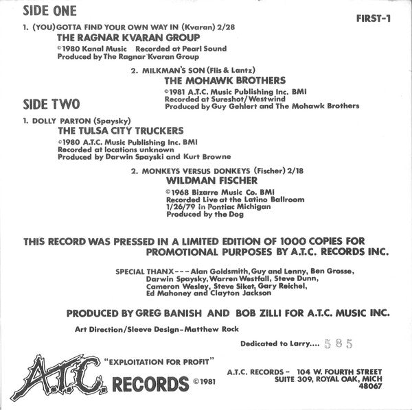 Various : The First One (7", EP, Comp, Num, Promo)