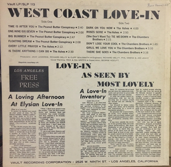 Various : West Coast Love-In (LP, Comp, Mono, Mon)