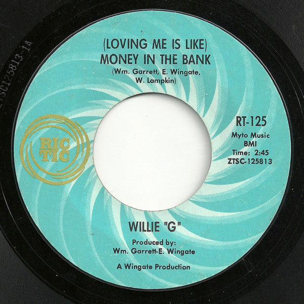 Willie "G" : Meet Me Halfway / (Loving Me Is Like) Money In The Bank (7", Single, Mono, Styrene, Ter)