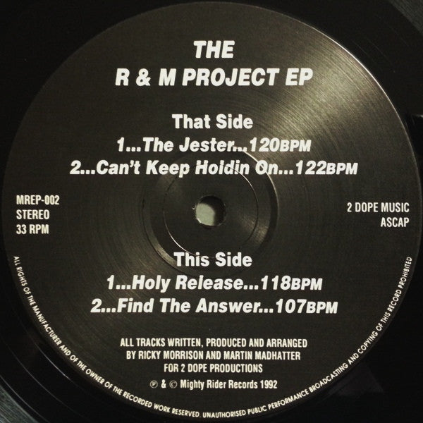 2 Dope Productions : The R & M Project E.P. (12", EP)