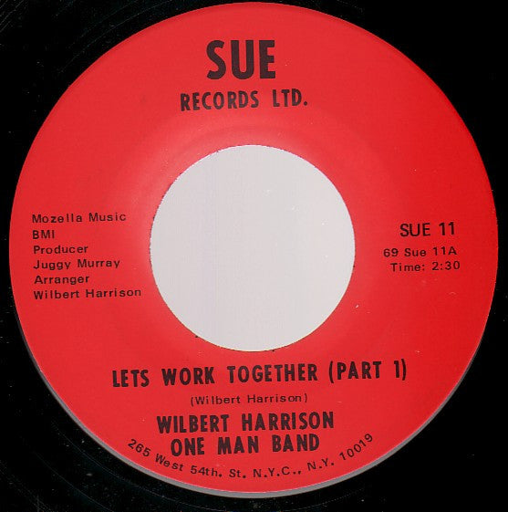 Wilbert Harrison : Let's Work Together (7", Single, Red)