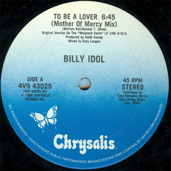 Billy Idol : To Be A Lover (12")