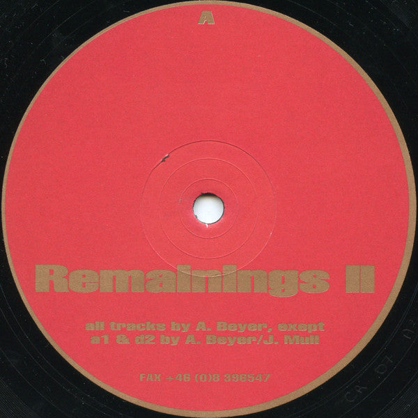 Adam Beyer : Remainings II (2x12")