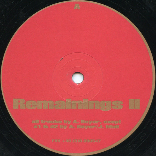 Adam Beyer : Remainings II (2x12")