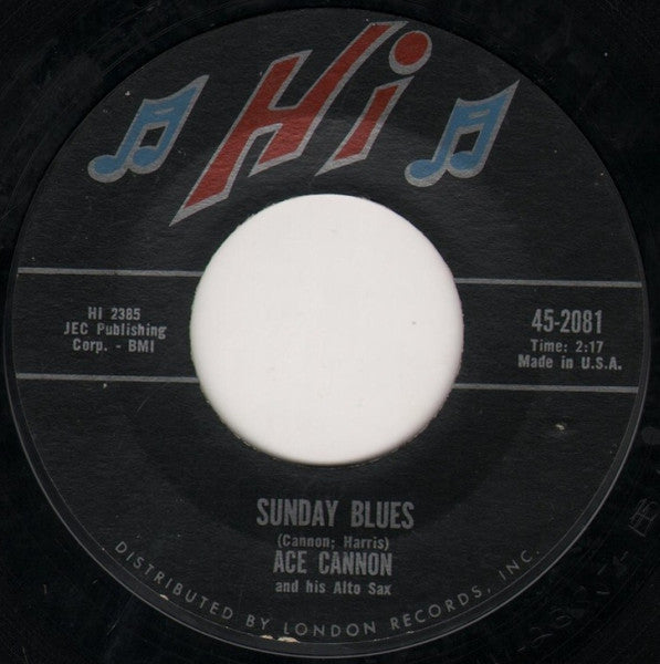 Ace Cannon : Empty Arms / Sunday Blues (7", Single)