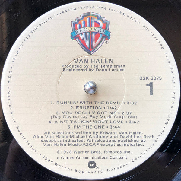 Van Halen : Van Halen (LP, Album, RP, Jac)