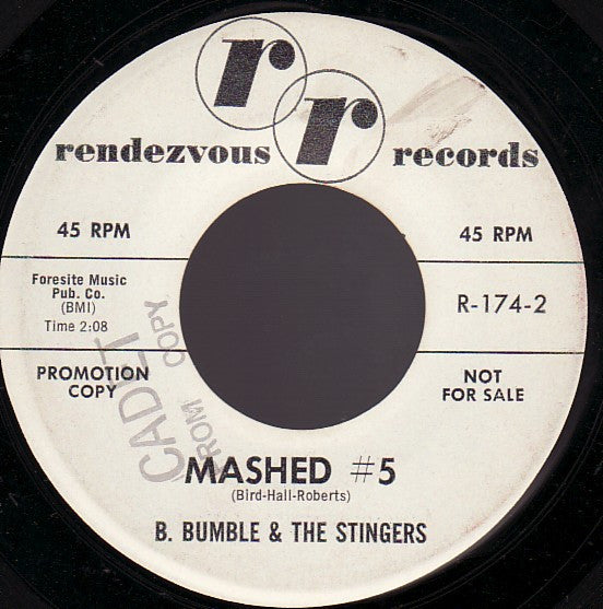 B. Bumble & The Stingers : Rockin-On-'N'-Off / Mashed #5 (7", Single, Promo)