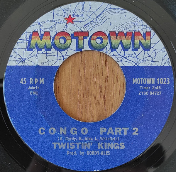 Twistin' Kings : Congo Part 1 / Congo Part 2 (7", Single, Styrene)