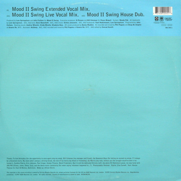 Ultra Naté : Free (The Mood II Swing Mixes) (12", Single)