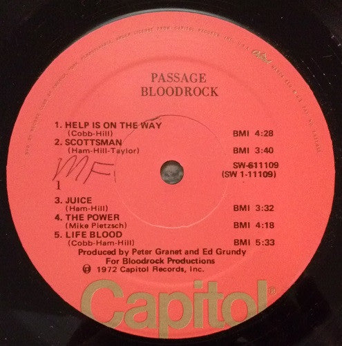 Bloodrock : Passage (LP, Album, Club, Sup)