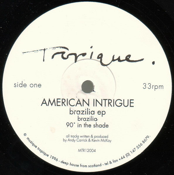 American Intrigue : Brazilia EP (12", EP)