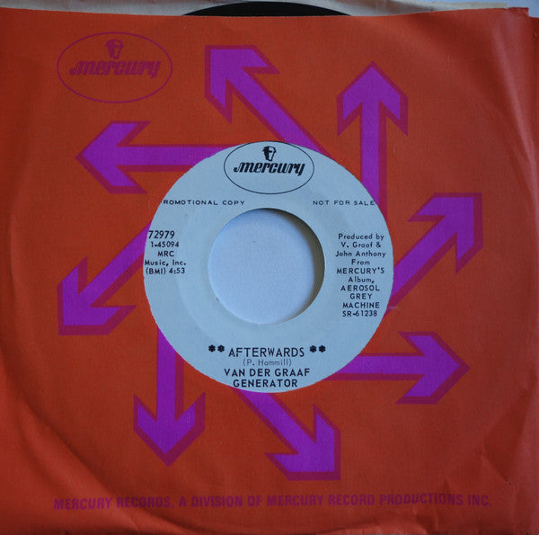 Van Der Graaf Generator : Afterwards (7", Single, Mono, Promo)