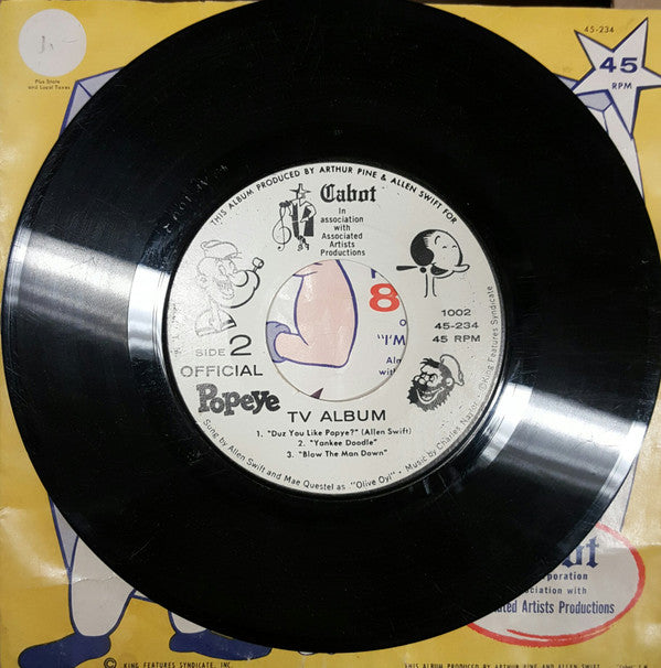 Allen Swift : Official Popeye TV Album (7", EP, Mono)