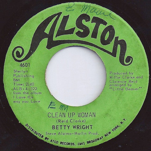 Betty Wright : Clean Up Woman (7", Single, Mid)