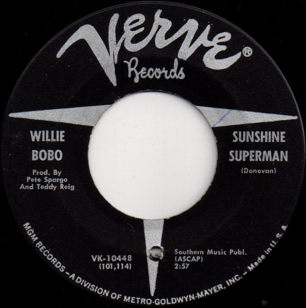 Willie Bobo : Sunshine Superman / Sockit To Me (7")