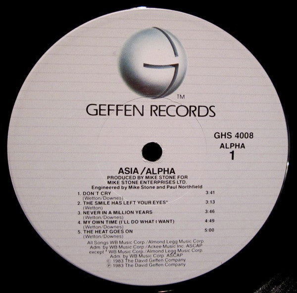Asia (2) : Alpha (LP, Album, Win)