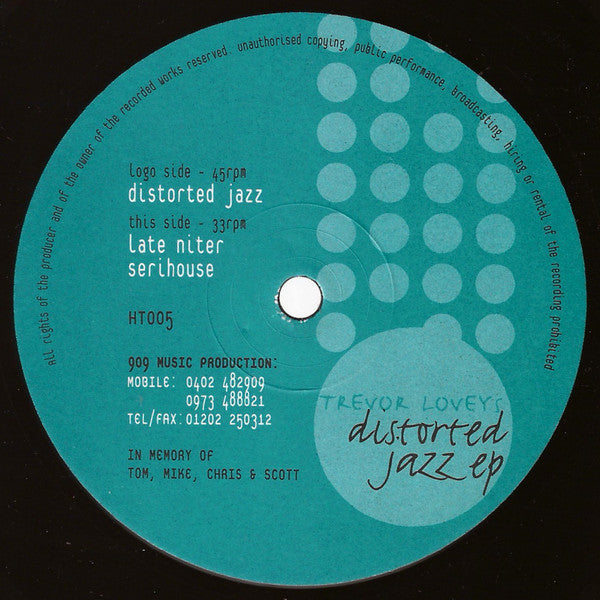 Trevor Loveys : Distorted Jazz EP (12", EP)
