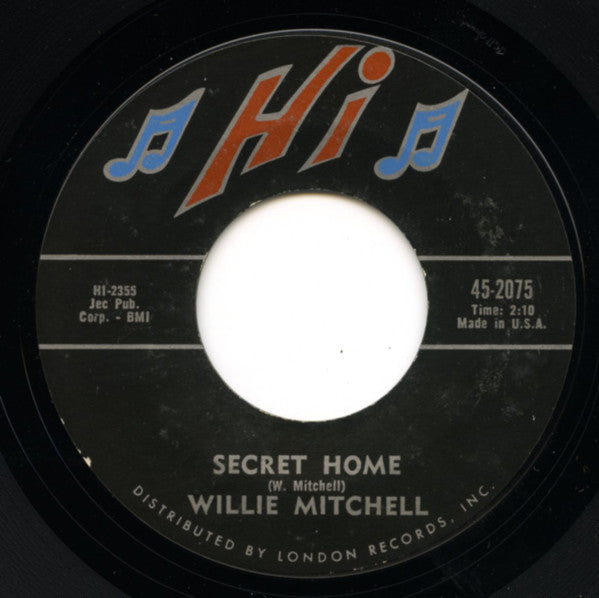 Willie Mitchell : 20-75 / Secret Home (7", Single, Styrene, Ter)
