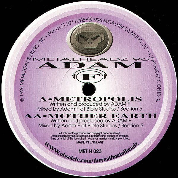 Adam F : Metropolis / Mother Earth (12")
