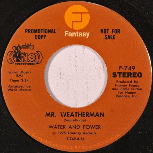 Water & Power : Mr. Weatherman (7", Promo)