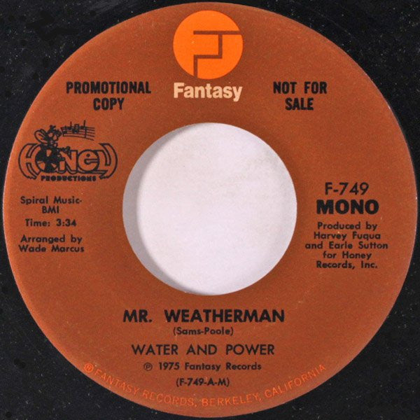 Water & Power : Mr. Weatherman (7", Promo)