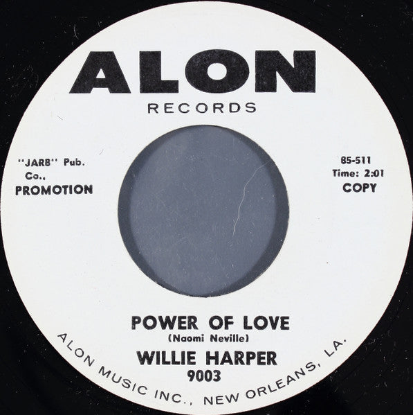 Willie Harper : Power Of Love  (7", Single, Promo)