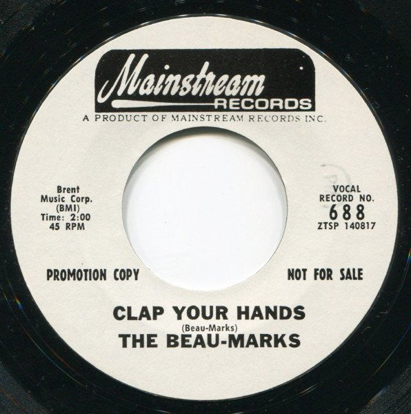 Beau Marks : Clap Your Hands (7", Single, Promo)