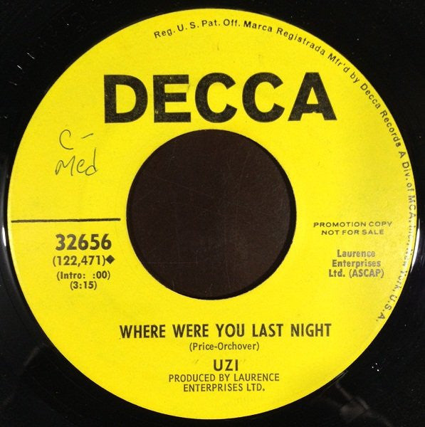 Uzi (11) : Morning Train (7", Promo)